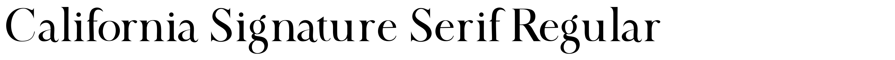 California Signature Serif Regular
